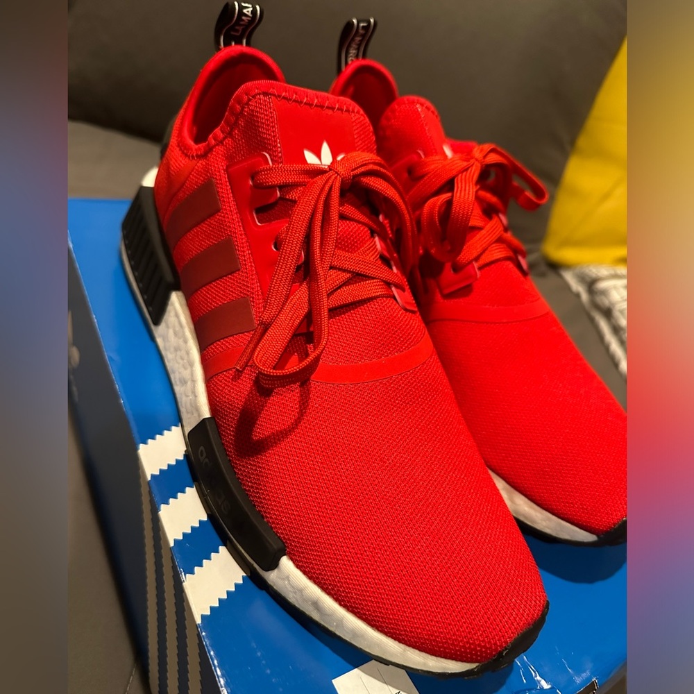 Men’s ADIDAS NMD_R1; red; size 11.5; worn once